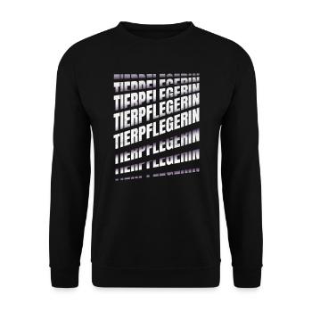 Tierwirt Spruch Tierpflegerin - Unisex Pullover - Schwarz - Vorne - Alina (178cm) & Michal (187cm)