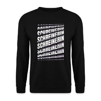Schreiner Spruch Schreinerin - Unisex Pullover - Schwarz - Vorne - Alina (178cm) & Michal (187cm)