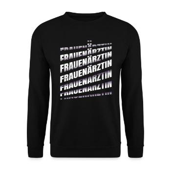 Frauenarzt Hebamme Frauenärztin - Unisex Pullover - Schwarz - Vorne - Alina (178cm) & Michal (187cm)