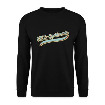 Autolackierer Vintage KFZ-Lackiererin - Unisex Pullover - Schwarz - Vorne - Alina (178cm) & Michal (187cm)