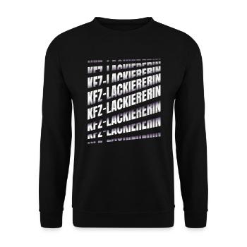 Autolackierer Spruch KFZ-Lackiererin - Unisex Pullover - Schwarz - Vorne - Alina (178cm) & Michal (187cm)