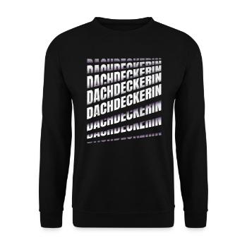 Dachdecker Spruch Handwerker Dachdeckerin - Unisex Pullover - Schwarz - Vorne - Alina (178cm) & Michal (187cm)
