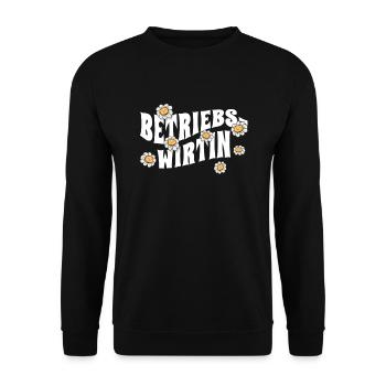 BWL niedliche Blumen Betriebswirtin - Unisex Pullover - Schwarz - Vorne - Alina (178cm) & Michal (187cm)