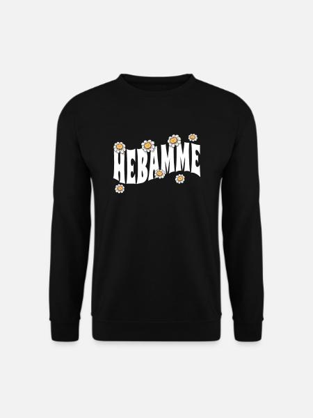 Geburtshelferin niedliche Blumen Hebamme - Unisex Pullover - Schwarz