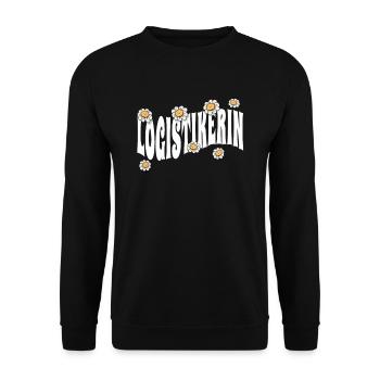 Logistik niedliche Blumen Logistikerin - Unisex Pullover - Schwarz - Vorne - Alina (178cm) & Michal (187cm)