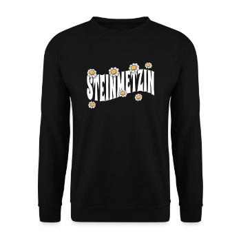 Handwerker Steinmetz niedliche Blumen Steinmetzin - Unisex Pullover - Schwarz - Vorne - Alina (178cm) & Michal (187cm)