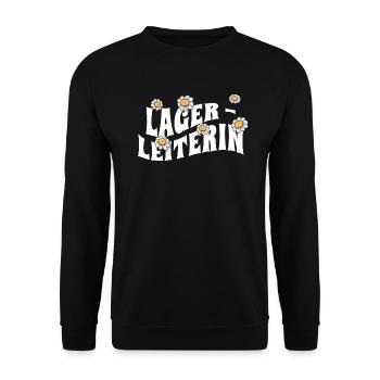 Logistik niedliche Blumen Logistikerin - Unisex Pullover - Schwarz - Vorne - Alina (178cm) & Michal (187cm)