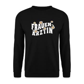 Frauenarzt Hebamme Frauenärztin - Unisex Pullover - Schwarz - Vorne - Alina (178cm) & Michal (187cm)