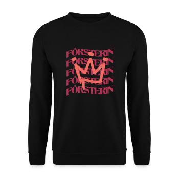 Forstwirt Berufsbezeichnung Försterin - Unisex Pullover - Schwarz - Vorne - Alina (178cm) & Michal (187cm)