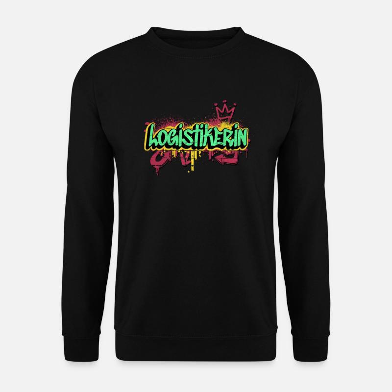 Logistik Graffiti-Art Logistikerin - Unisex Pullover - Schwarz