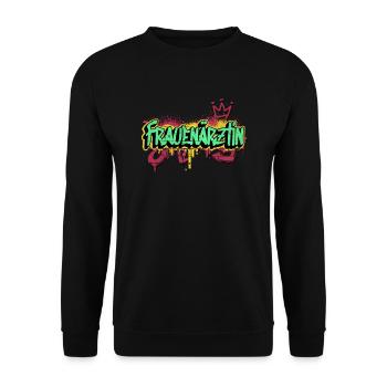 Frauenarzt Hebamme Frauenärztin - Unisex Pullover - Schwarz - Vorne - Alina (178cm) & Michal (187cm)