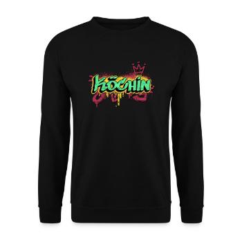 Koch Graffiti-Art Hobby Köchin - Unisex Pullover - Schwarz - Vorne - Alina (178cm) & Michal (187cm)