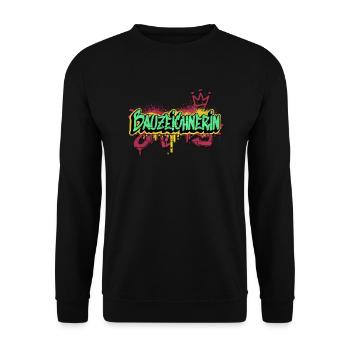 Ingenieur Graffiti-Art Bauzeichnerin - Unisex Pullover - Schwarz - Vorne - Alina (178cm) & Michal (187cm)