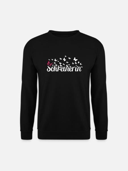 Schreiner Kollegin Schmetterlinge Schreinerin - Unisex Pullover - Schwarz