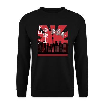 Drone pilote Drone Quadcopter Drones japonais - Sweat-shirt Unisexe - noir - Devant - Alina (178cm) & Michal (187cm)