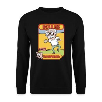 Petanque, Boccia, Petanque, Balls, Boules Whisperer - Unisex Sweatshirt - black - Front - Alina (178cm) & Michal (187cm)