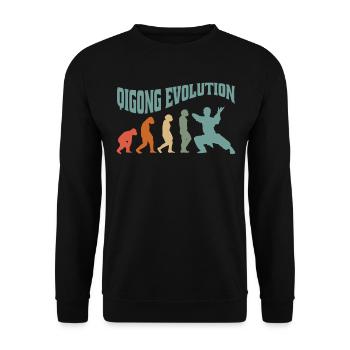 Qi-Gong Chigong Meditation Thai-Chi Evolution - Unisex Pullover - Schwarz - Vorne - Alina (178cm) & Michal (187cm)