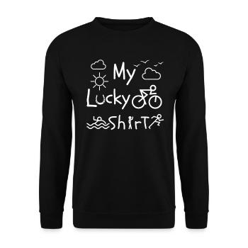 Triathlètes Running Natation Cyclisme Fun - Sweat-shirt Unisexe - noir - Devant - Alina (178cm) & Michal (187cm)