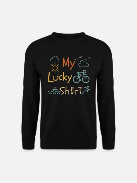 Triathleten Laufen Schwimmen Radfahren Vintage - Unisex Pullover - Schwarz