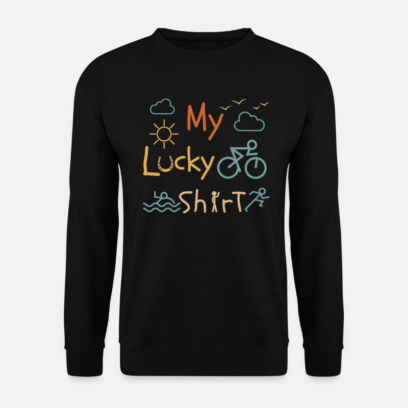 Triathlètes Running Natation Cyclisme Vintage - Sweat-shirt Unisexe - noir