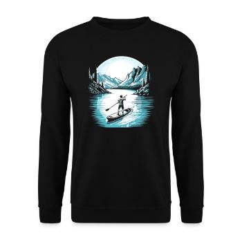 SUP Stand Up Paddle paddleboarding Stehpaddler SUP - Unisex Pullover - Schwarz - Vorne - Alina (178cm) & Michal (187cm)