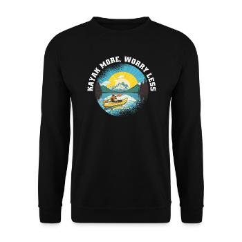 KAYAKS Kayaking CANOE RAFTING BOAT more-paddle - Unisex Sweatshirt - black - Front - Alina (178cm) & Michal (187cm)