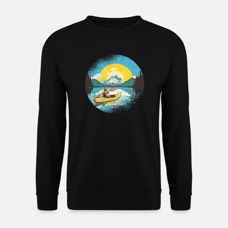 KAYAKS KANU RAFTING-BOOT Kayaking Paddling-paddle - Unisex Pullover - Schwarz
