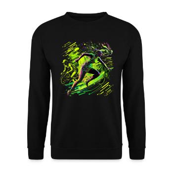 Triathlète Running Natation Cycliste Rider Fitness - Sweat-shirt Unisexe - noir - Devant - Alina (178cm) & Michal (187cm)