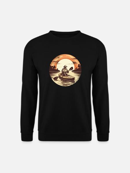 Kanu Canadier-Canoe Kajak Kanu-Kajak Canadier-Kanu - Unisex Pullover - Schwarz