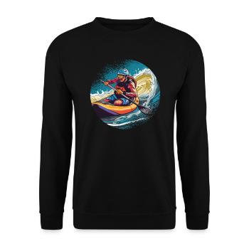 KAYAKS CANOE RAFTING BOAT Kayaking - Unisex Sweatshirt - black - Front - Alina (178cm) & Michal (187cm)