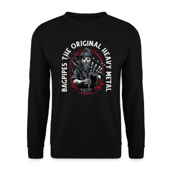 Bagpiper Scottish bagpipe sound - Sweat-shirt Unisexe - noir - Devant - Alina (178cm) & Michal (187cm)