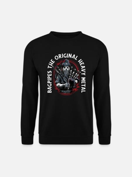 Dudelsackspieler schottischer Bagpipe-Sound - Unisex Pullover - Schwarz