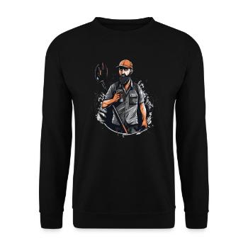 Détecteurs Sondler Sondeln Funny Coffee - Sweat-shirt Unisexe - noir - Devant - Alina (178cm) & Michal (187cm)