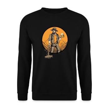 Détecteurs Sondler sonde Lustiges-Bier - Sweat-shirt Unisexe - noir - Devant - Alina (178cm) & Michal (187cm)