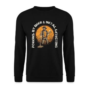 Détecteurs Sondler sonde Lustiges-Bier - Sweat-shirt Unisexe - noir - Devant - Alina (178cm) & Michal (187cm)