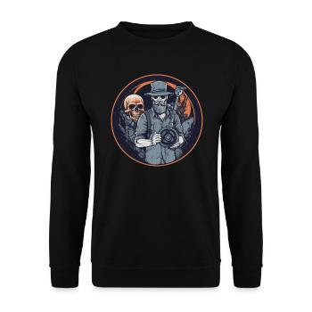 Metal Detector Probe Probe Pinpointer-retro - Unisex Sweatshirt - black - Front - Alina (178cm) & Michal (187cm)