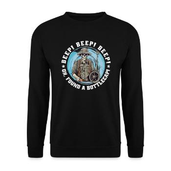 Metal Detector Probdler Probe Funny Beep-Beep - Unisex Sweatshirt - black - Front - Alina (178cm) & Michal (187cm)