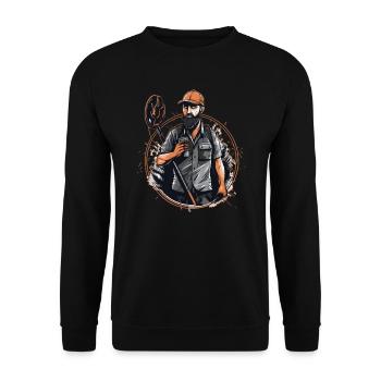 Détecteurs Sondler Sondeln Funny Coffee - Sweat-shirt Unisexe - noir - Devant - Alina (178cm) & Michal (187cm)
