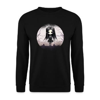 Sorcières gothiques occultes fille Emo-Goth fille - Sweat-shirt Unisexe - noir - Devant - Alina (178cm) & Michal (187cm)