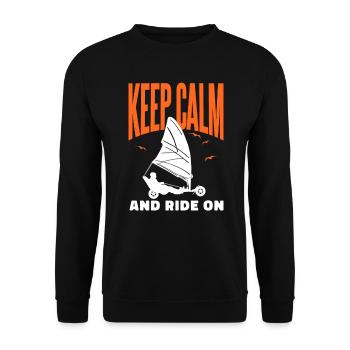 Sand Sailing, Windracer, Land Sailing, Land Sailor - Unisex Sweatshirt - black - Front - Alina (178cm) & Michal (187cm)