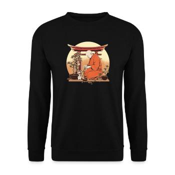 Bonsai Tree Plants Bonsai Tree Zen-monk Bonsai - Unisex Sweatshirt - black - Front - Alina (178cm) & Michal (187cm)
