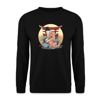 Bonsai Tree Plants Bonsai Tree Japanese Geisha - Unisex Sweatshirt - black - Front - Alina (178cm) & Michal (187cm)