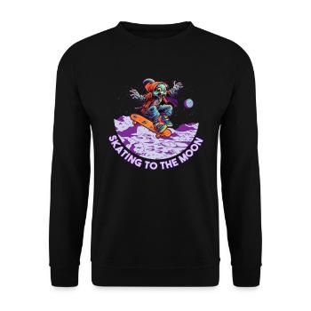 Skateboard Skater Ramp Skating Skating Funny - Unisex Sweatshirt - black - Front - Alina (178cm) & Michal (187cm)
