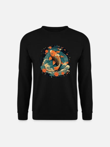 Koi Fische Kois-Karpfen Koi Garten-Teich Koi - Unisex Pullover - Schwarz