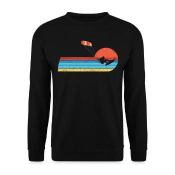 Kitesurf Kiteboard Kitesurfing Kite-Surf Vintage - Sweat-shirt Unisexe - noir - Devant - Alina (178cm) & Michal (187cm)