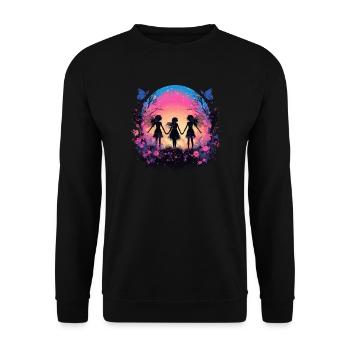 Gardener Garden Landscaper Gardening - Unisex Sweatshirt - black - Front - Alina (178cm) & Michal (187cm)