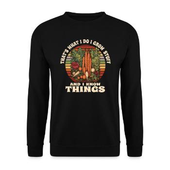 Gardener Garden Plants Funny Gardener - Unisex Sweatshirt - black - Front - Alina (178cm) & Michal (187cm)