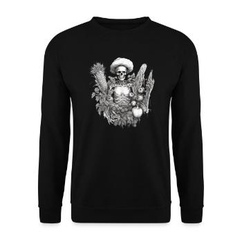 Gärtnerin Gartenpflanzen Vegetarier-Gärtner - Unisex Pullover - Schwarz - Vorne - Alina (178cm) & Michal (187cm)