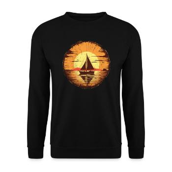 Sailboat Sailing Ship Sailing Yacht Vintage Sailing - Unisex Sweatshirt - black - Front - Alina (178cm) & Michal (187cm)