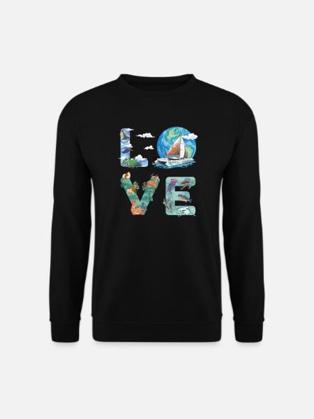 Catamaran-Boot Segelboot Segeln Segler - Unisex Pullover - Schwarz